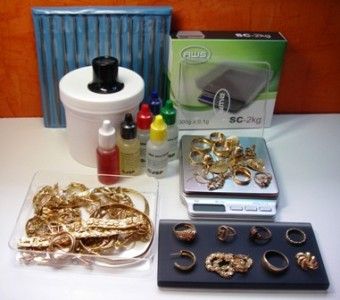   Scrap  Gold/t kit w/ (2kg) Digital Scale, 6x3 Stone, Loupe, & 12 FIles