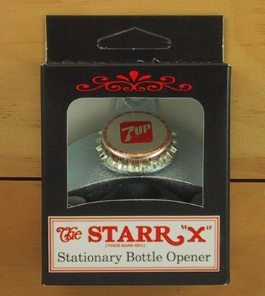 7UP SEVEN UP BOTTLE CAP Starr X Wall Mount Opener, NEW  