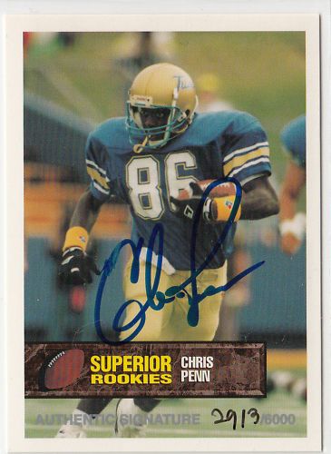 1994 CHRIS PENN TULSA CHIEFS SUPERIOR ROOKIES AUTO  