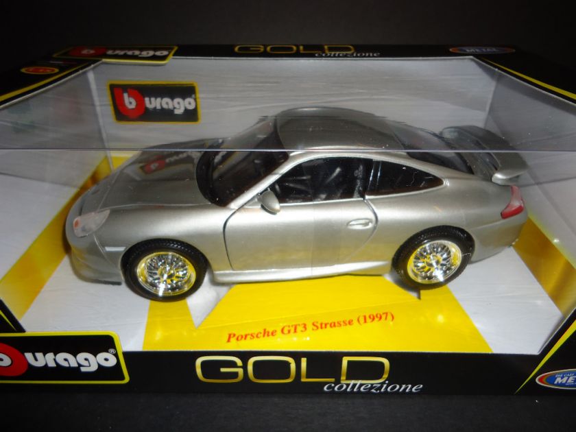 Bburago Porsche 911 GT3 Strasse 1997 Silver 1/18  