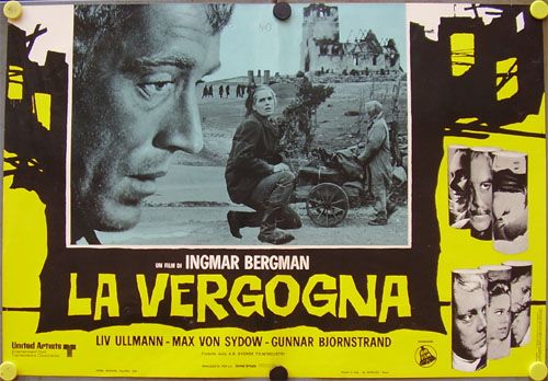 et22 SHAME INGMAR BERGMAN 10 GREAT orig POSTER ITALY  