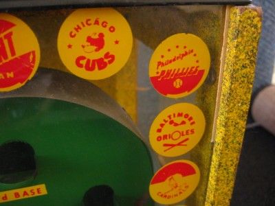 Vintage1 Cent GUMBALL Machine BASEBALL Penny Coin Op VENDING Works 
