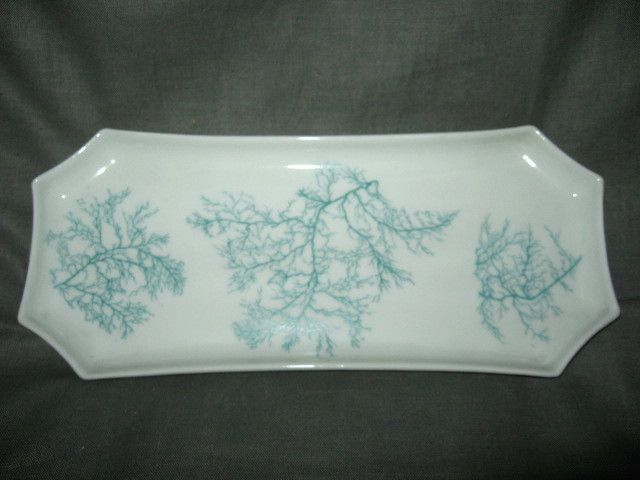 Giraud   Limoges Fern Hexagon Relish / Pickle Dish  