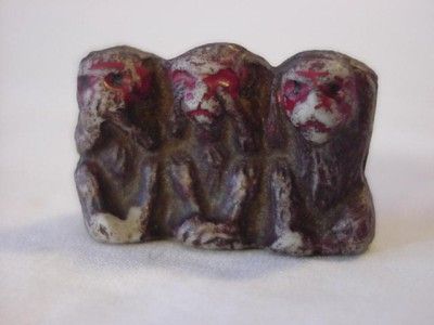 Hear See Speak No Evil Vintage Monkey MI Japan  