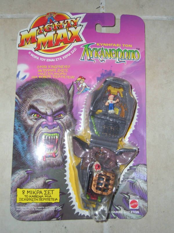 MIGHTY MAX WEREWOLF HORROR HEADS GREEK MOC 1993 VER 2  