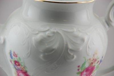 Vintage WAWEL CHINA Pink Roses Coffee Pot & Lid 5 Cup WAV11 Made in 