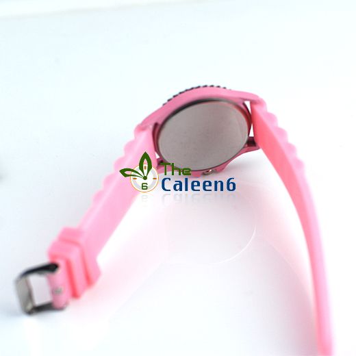 10PCS Jelly Fashion Rubber Sports Crystal Unisex Watch  