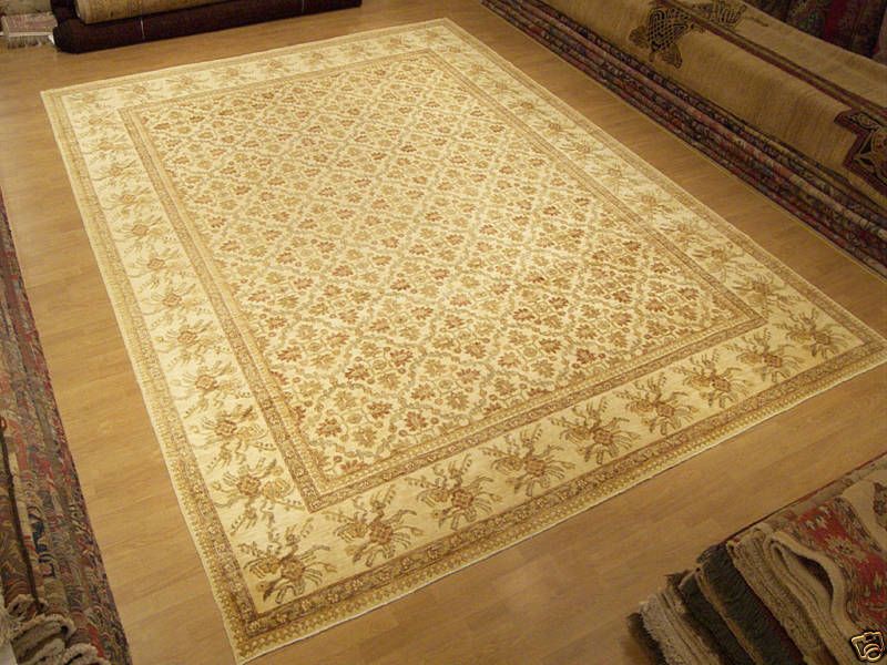   Handmade Vegetable Dye Hand Spun Wool Afghan New Sultanabad Rug  