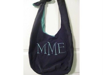 MONOGRAMMED PERSONALIZED ADORABLE FLEECE HOBO BAG PURSE  