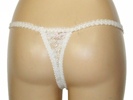 White 2 PC. ADORED LACE PUSH UP DEMI BRA THONGS SETS  32 40 A/B/C 