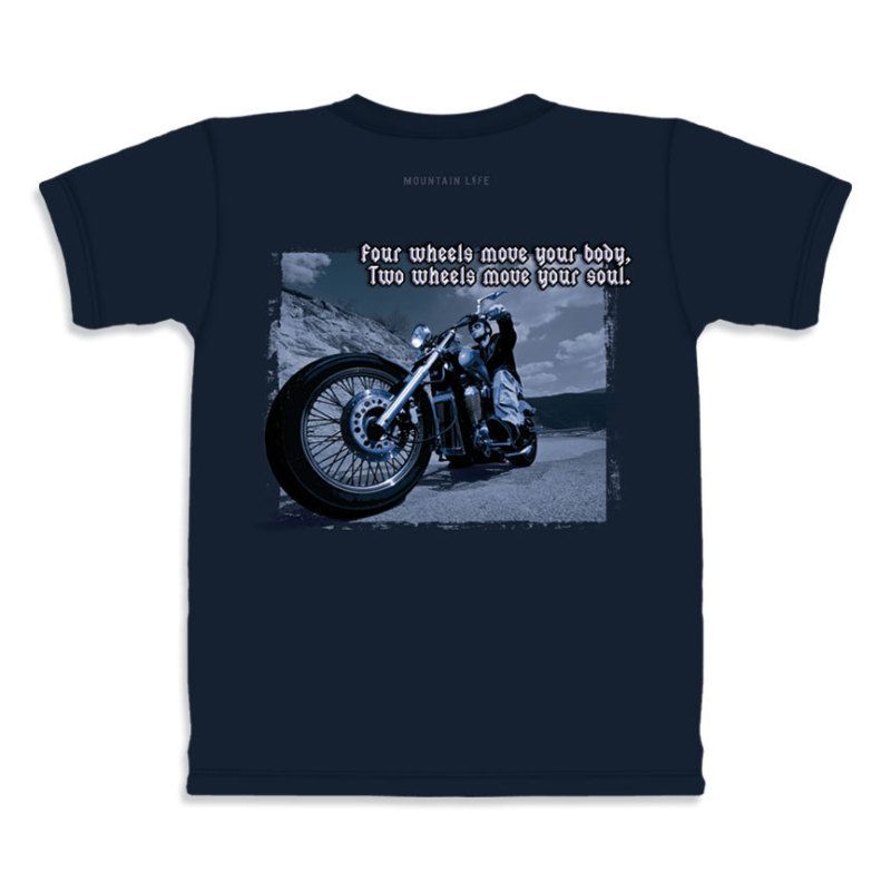 BIKING TWO WHEELS ADULT T SHIRT MOUNTAIN LIFE  