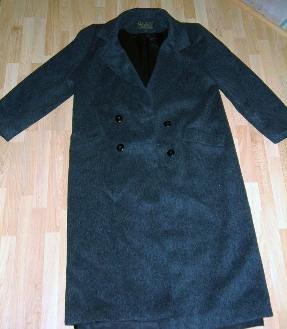 KRISTEN BLAKE WOOL COAT LONG DOUBLE BREAST LINED HEAVY OVERCOAT LADIES 