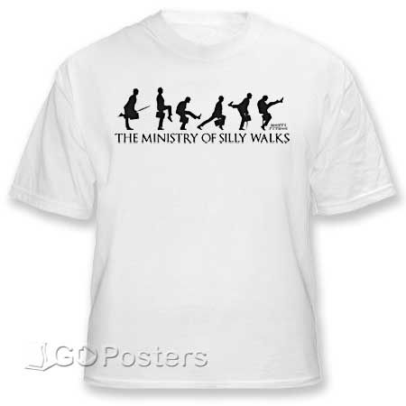 MINISTRY OF SILLY WALKS MONTY PYTHON MENS T SHIRT  