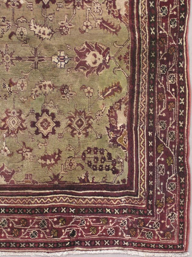 8x10 GREEN ANTIQUE 1890 AGRA ORIENTAL AREA RUG CARPET  