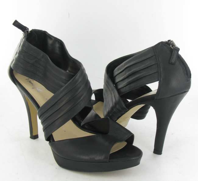 Franco Sarto Voter Sandals Black USED Womens 8.5 $110  