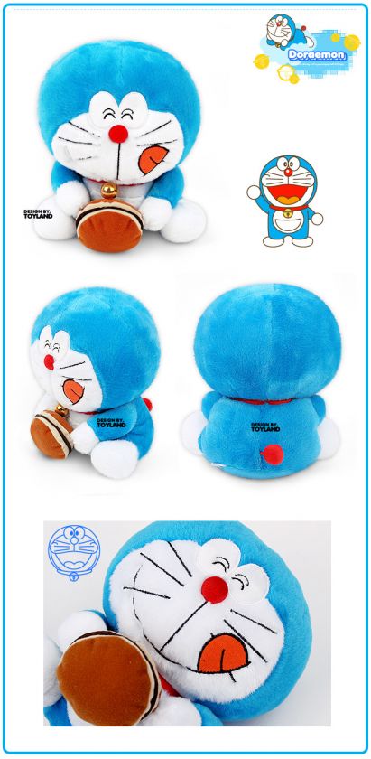 Nwt DORAEMON Plush with bread 9 new version doll toy  