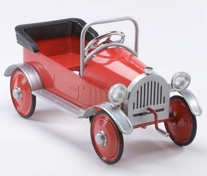 NEW ANTIQUE Airflow Hot Rodder VINTAGE RETRO RED PEDAL CAR  