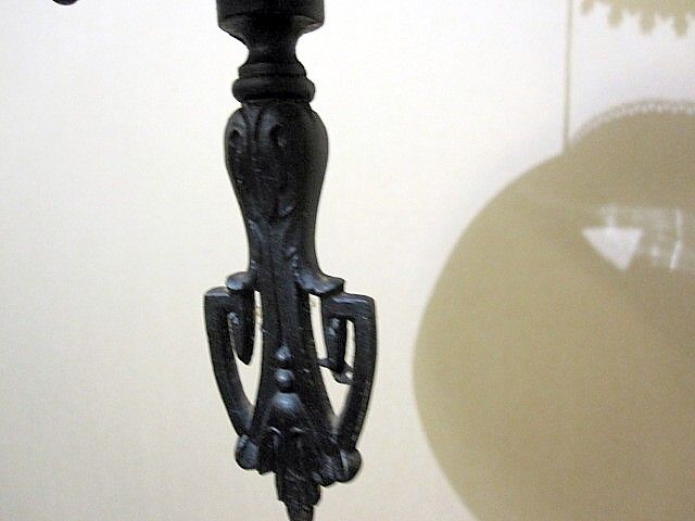 Antique Rare Chandelier Style Oil Lamp w Aladdin Style Shade Hand 