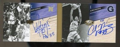 ALL TIME GREATS ALONZO MOURNING DAVID ROBINSON AUTO 5/5  