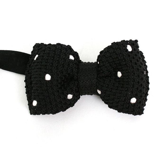  Mens Tuxedo hand made double layered waffled knit Pre Tied Dot Bow 