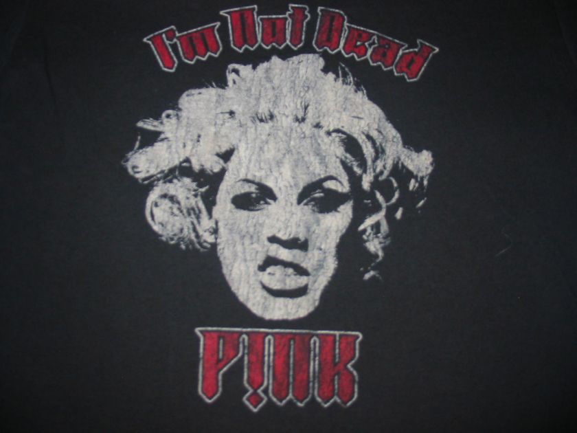 Junior S M t shirt Pink Im Not Dead Alecia Moore singer  