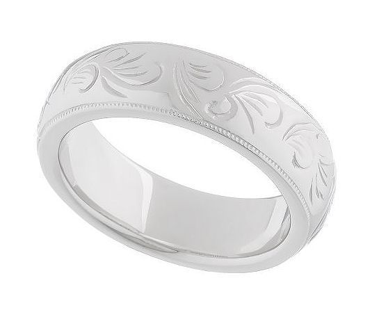 Tacori Epiphany Sterling Engraved Vine Design Ring 8  