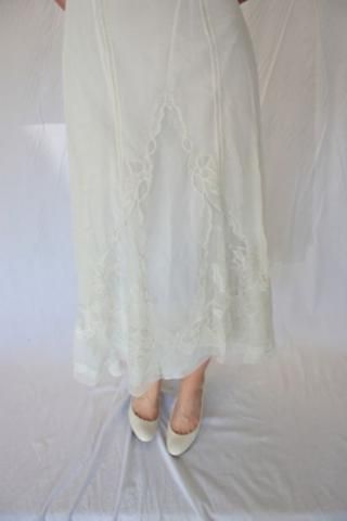 NATAYA Ivory Square Neck Victorian Lace MOB Dress XL  
