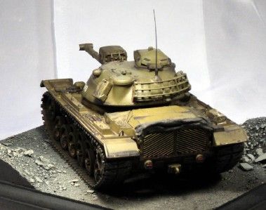 35 M48 Patton Tank Diorama Vietnam USMC Tet Built  