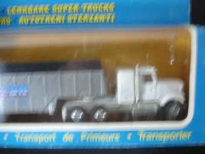 HOT WHEELS STEERING RIGS AMERICAN WHITE GRAIN TRAILER TRUCK MADE 