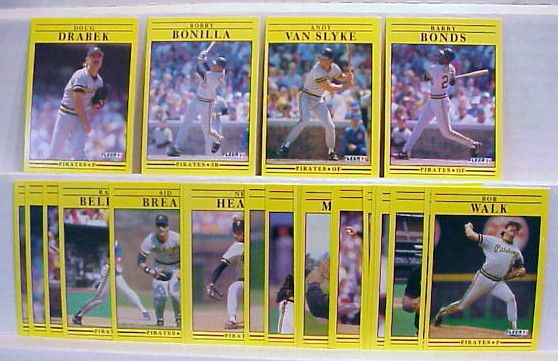 1991 Fleer Pirates 26 Card Team Set Bonilla Barry Bonds  