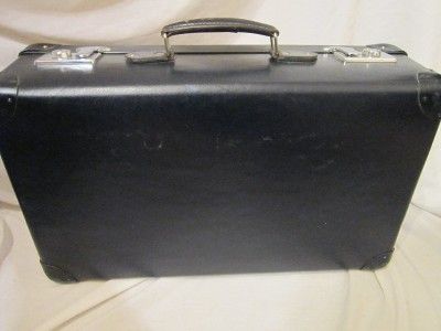 Vintage Globe Trotter Suitcase Luggage Black  