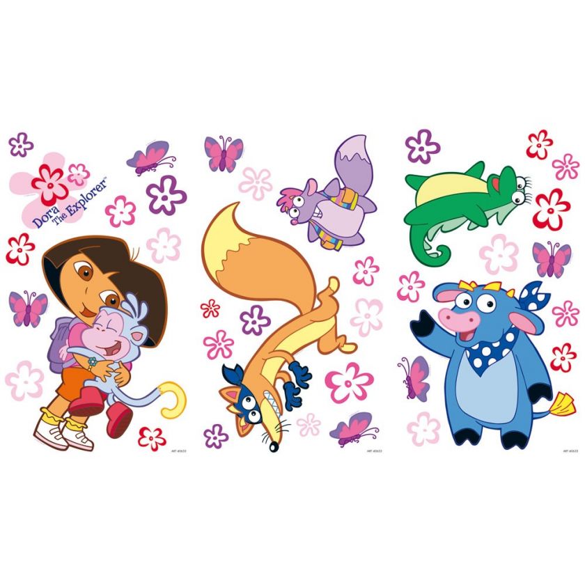 DORA THE EXPLORER FLOWERS WALL STICKERS NEW OFFICIAL  