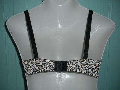 AMBRIELLE Animal Print Microfiber T Shirt Bra 36 38 C  