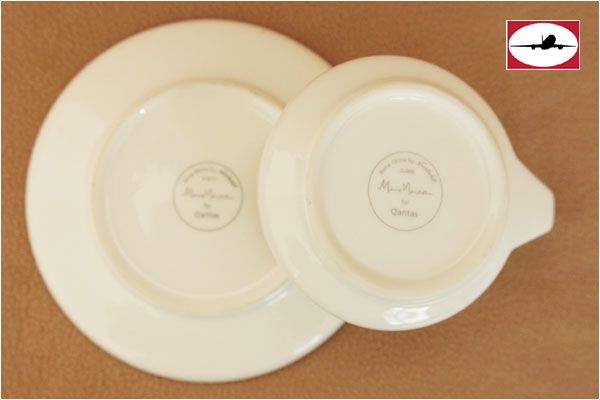 A380 MARC NEWSON QANTAS AIRWAYS AIRLINES CUP&SAUCER FLATWARE CUTLERY 