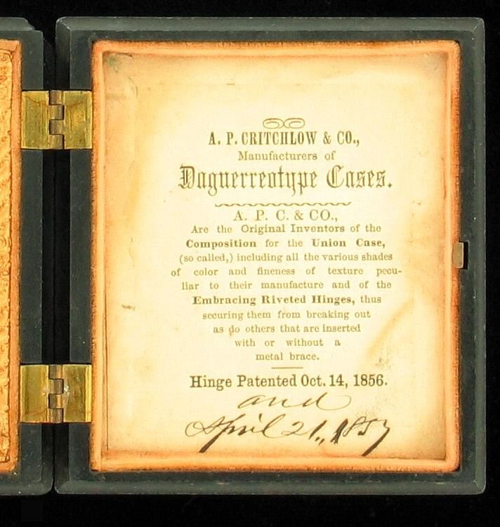   DAGUERREOTYPE / AMBROTYPE IN GREAT UNION GUTTA PERCHA CASE  