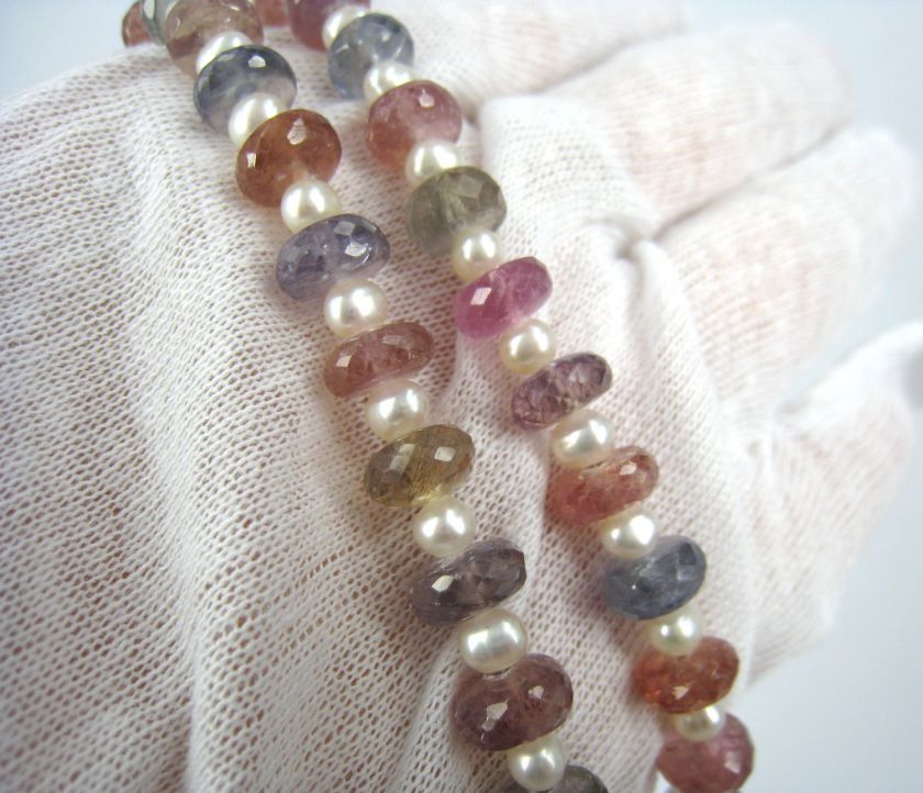 250ct Multi Color Natural Untreated Sapphire & Pearl Large Size 30 