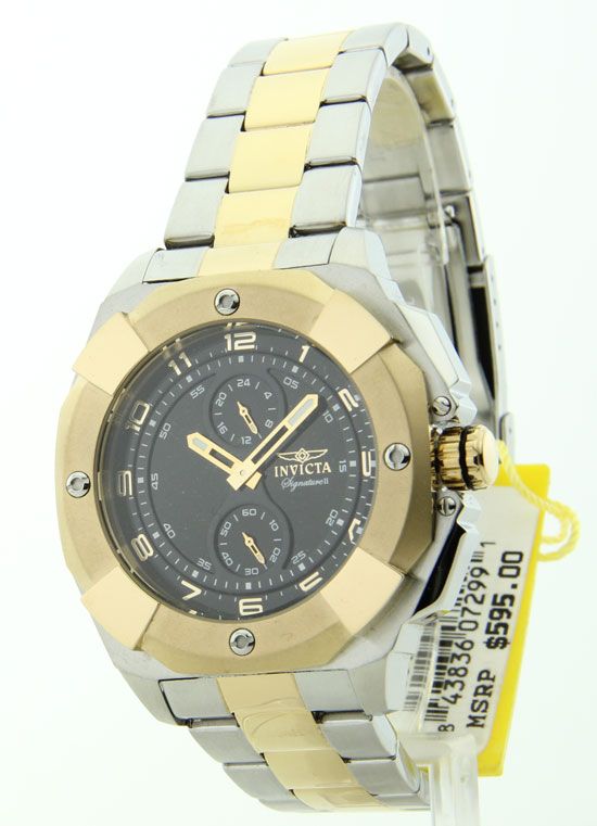 MENS INVICTA STAINLESS STEEL TWO TONE NEW WATCH 7299 843836072991 