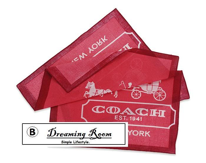 Japanese magazine Appendix COACH red scarf / handkerchief  