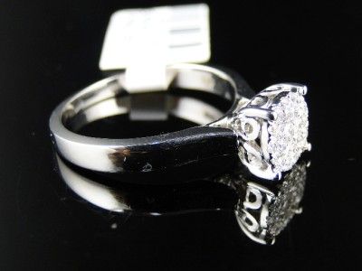 14K LADIES WHITE GOLD DIAMOND ENGAGEMENT SOLITAIRE RING  