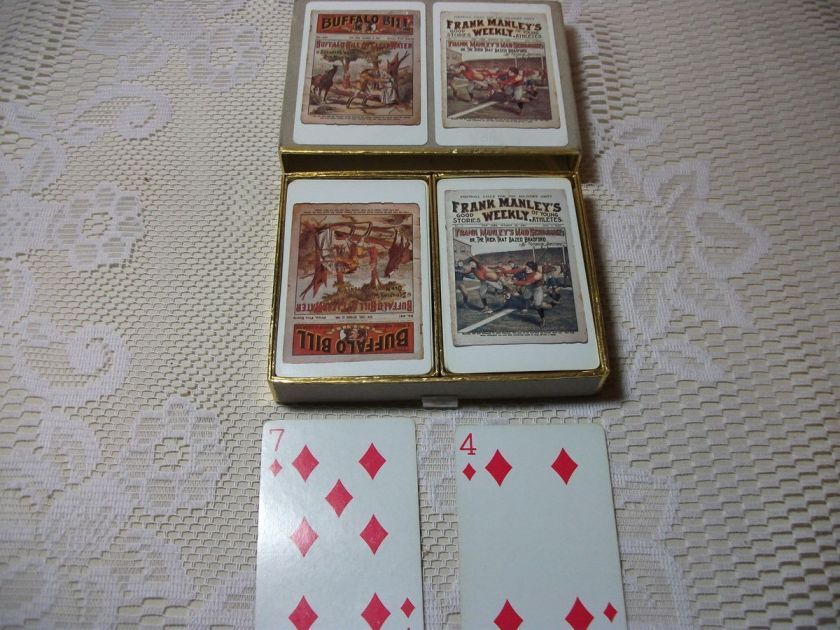 VTG. CONGRESS DOUBLE DECK PLAYING CARDS BUFFALO BILL  FRANK MANLEYS 