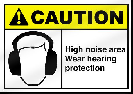 High Noise Area Wear Hearing Protection Caution Sign  