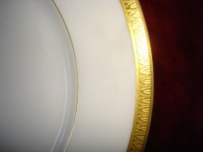 AHRENFELDT FRANCE LIMOGES SALAD PLATE GOLD TRIM  