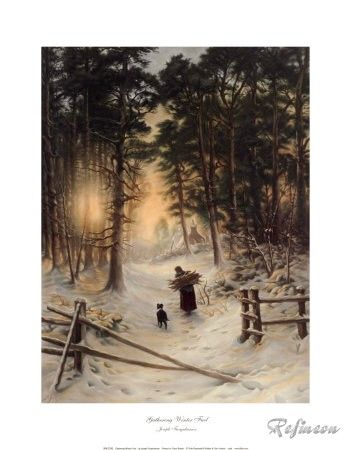 Joseph Farquharson Gathering Winter Fuel Art repro  