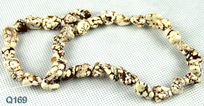 Wholesale 10pc White Turquoise Nugget Bead Strands(10)  