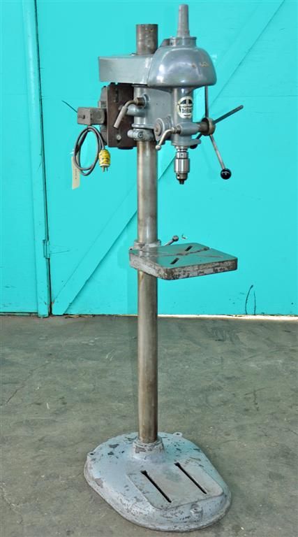 WALKER TURNER 15 FLOOR MODEL SINGLE PHASE DRILL PRESS with DRILL 