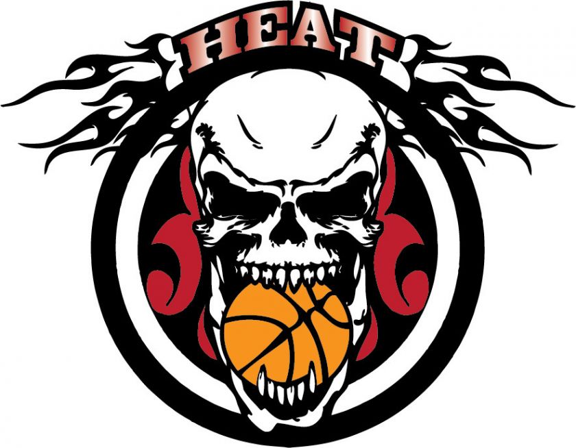 Heat   Tribal Skull Sports Basketball Miami Tribute Shirt  