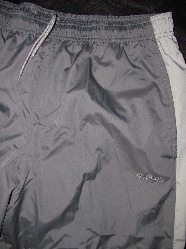 REEBOK Relaxed Fit Athletic Fitness GRAY Track Suit Jacket Pants NWT 