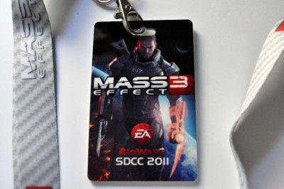 MASS EFFECT 3 LANYARD W/ BADGE PROMO COMIC CON SDCC E3  