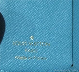 MINT LOUIS VUITTON GROOM COMPACT ZIP WALLET BLUE COIN  