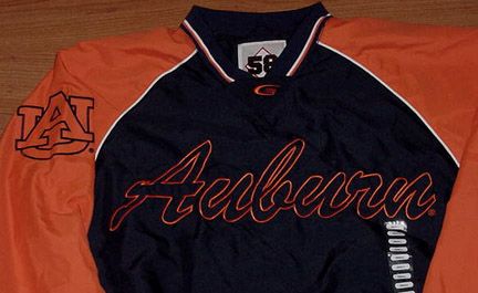 AUBURN TIGERS PULLOVER JACKET MEDIUM LARGE NCAA  